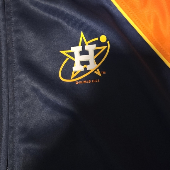 Women's Houston Astros G-III 4Her by Carl Banks Navy First Place Raglan Full-Zip - Picture 9 of 10